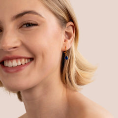 Vioraia Blue Marina Crystal Drop Earrings