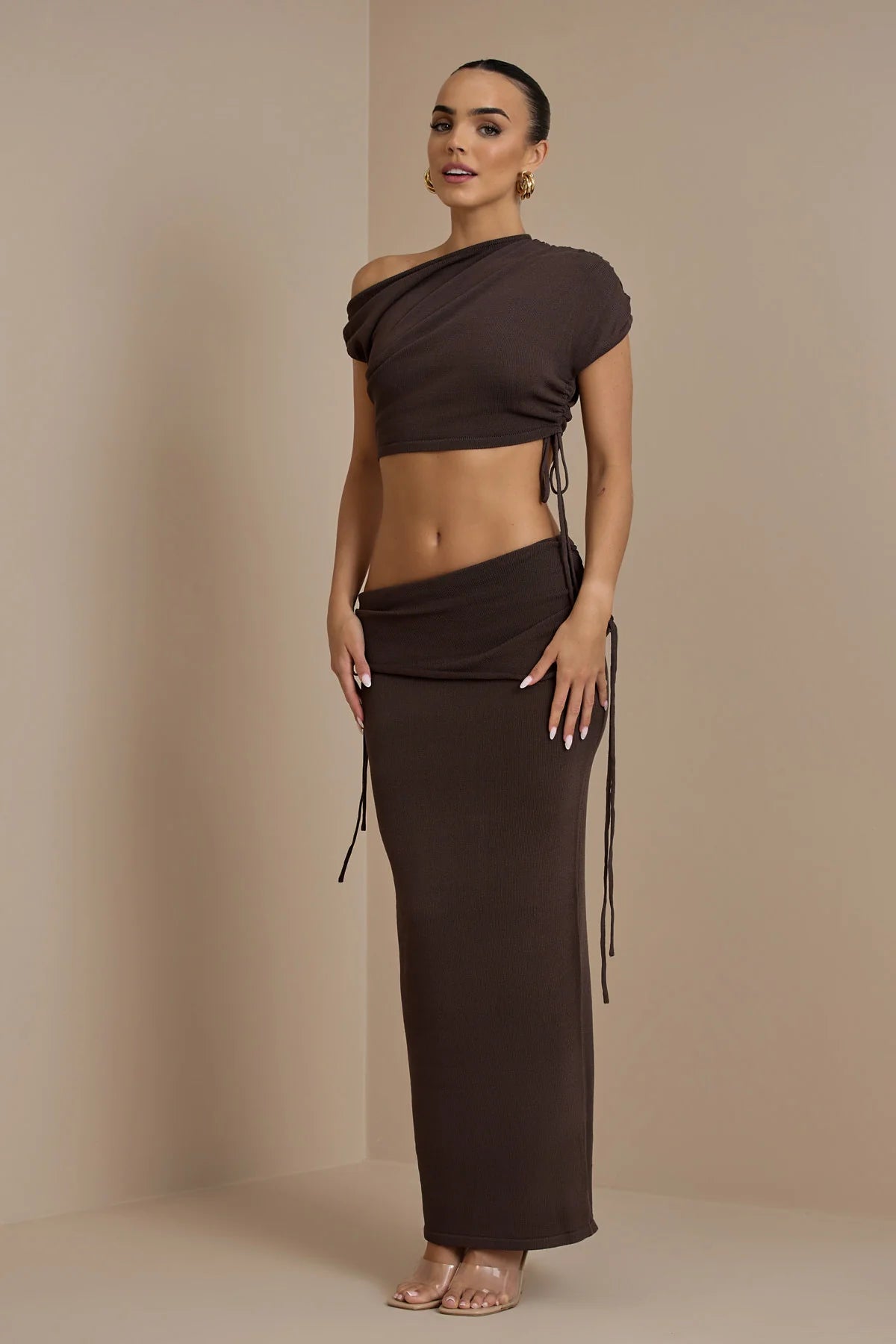 YRIS KNIT CO-ORD | CHOCOLATE