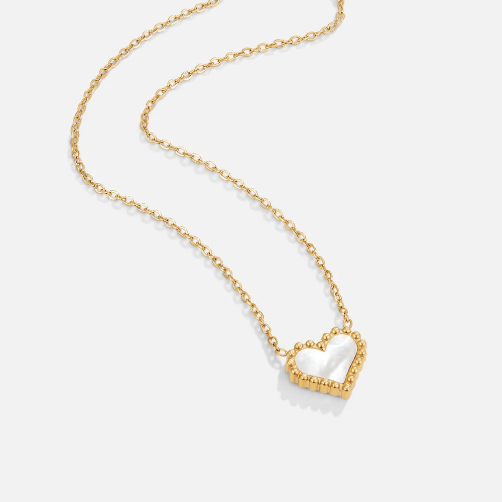 Vioraia Lois Beaded Heart Necklace