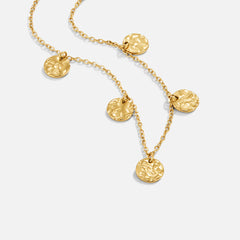 Vioraia Elodie Hammered Coin  Necklace