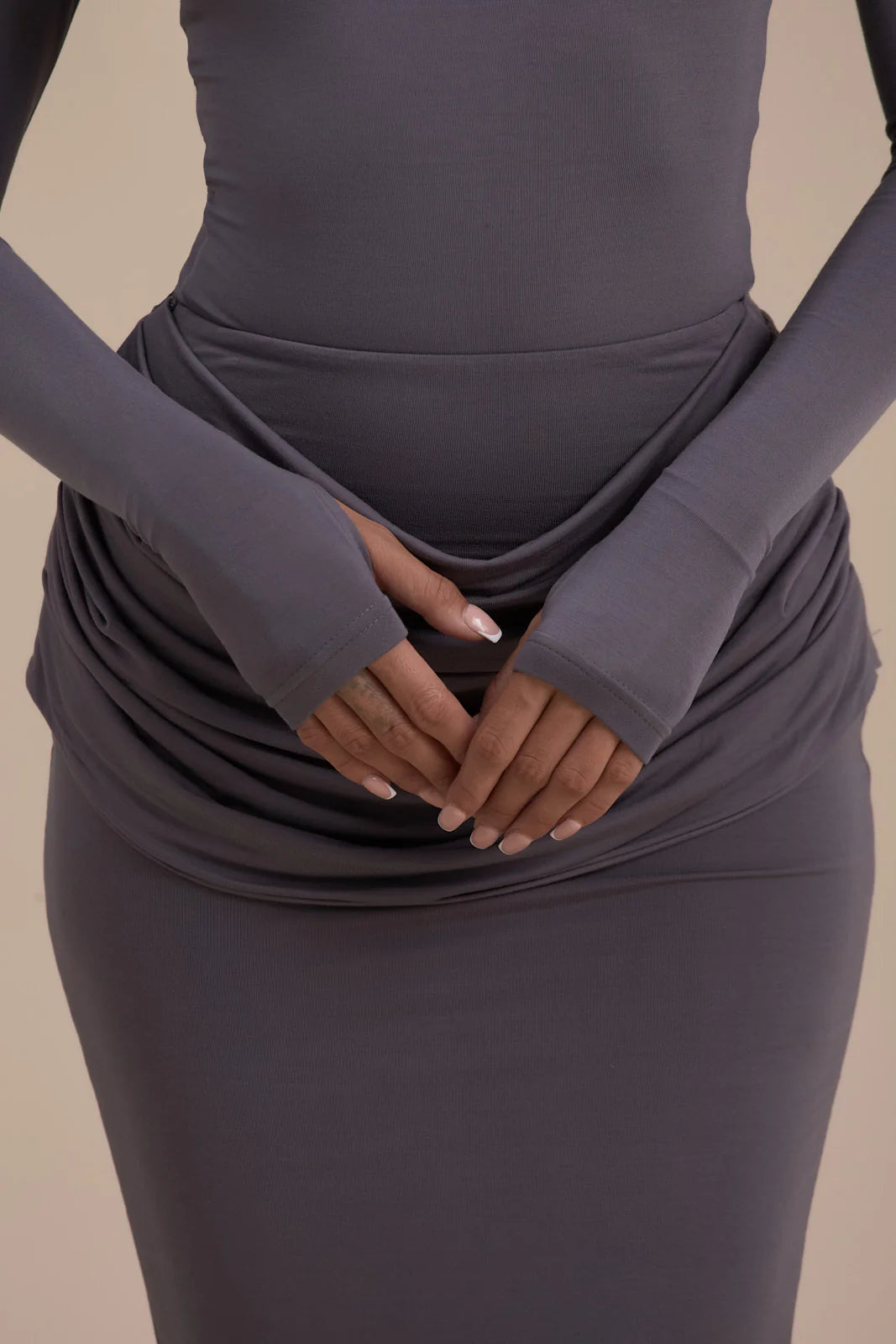 ASHTIN MAXI SKIRT | SLATE GREY