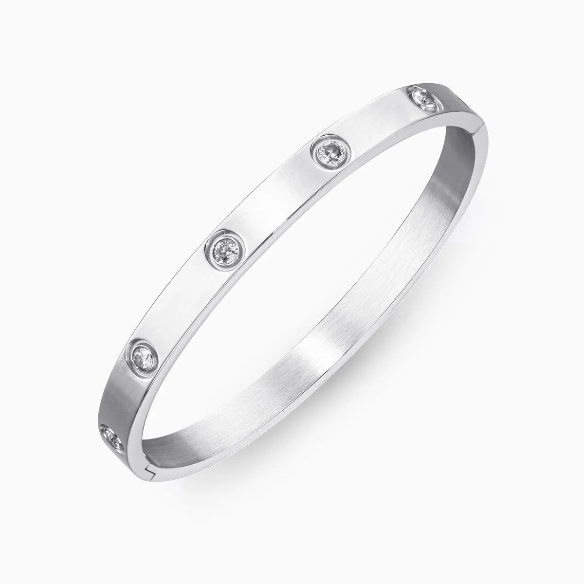 Vioraia Studded Sparkling Stones All Around Bangle