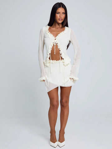 Lucy's MAE MINI SKIRT IVORY