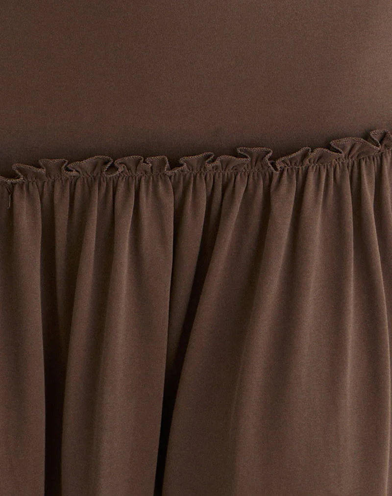 Ciro Mini Dress in Chocolate