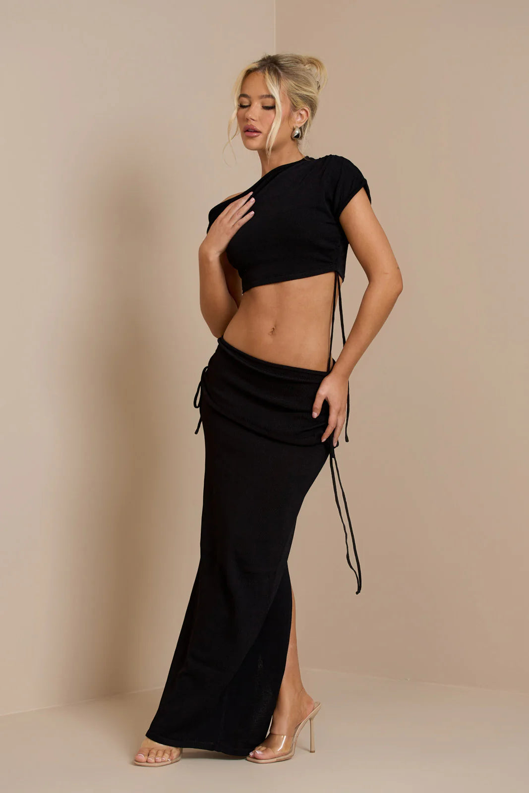 YRIS KNIT CO-ORD | BLACK - SALE