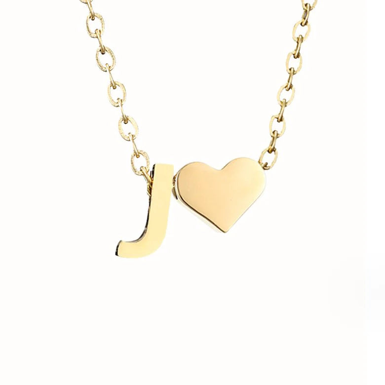 Vioraia Forever Love & Letter Gold Necklace