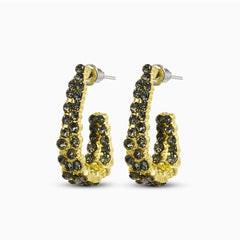Vioraia Grand Rhinestones Hoop Earrings