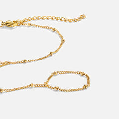 Vioraia 18K Gold Hand Chain Bracelet