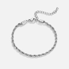 Vioraia Twisted Chain Silver Bracelet