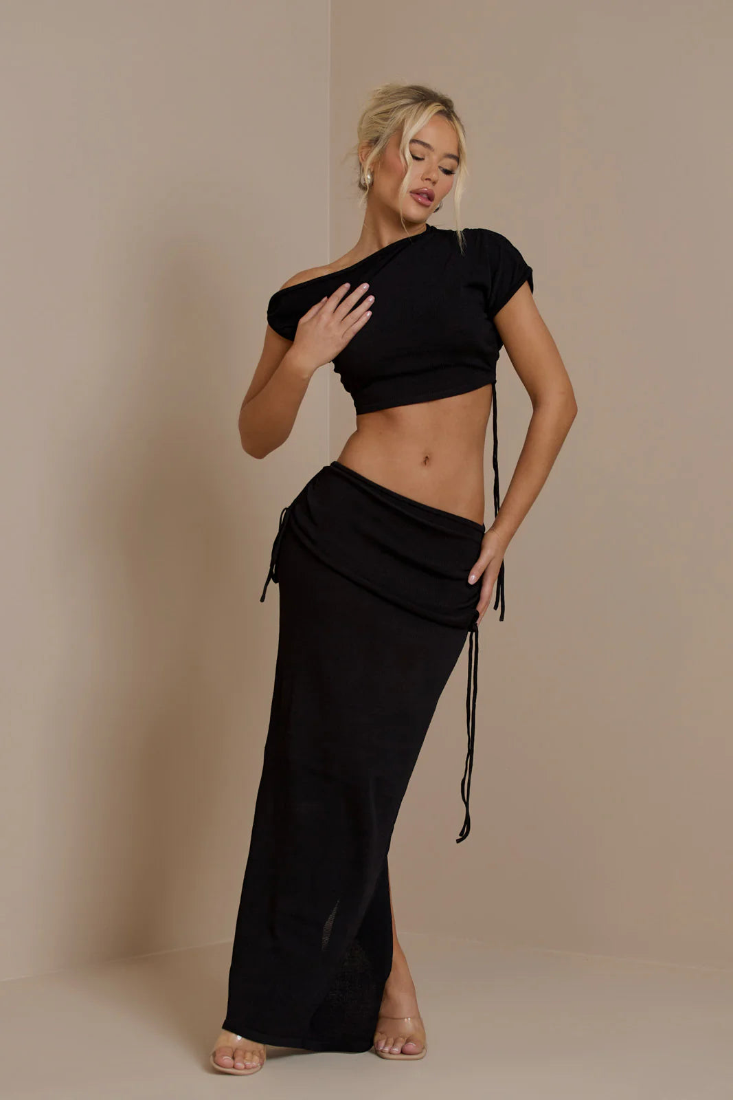YRIS KNIT CO-ORD | BLACK - SALE