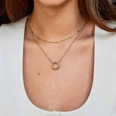 Vioraia Avery Circle Pendant Necklace