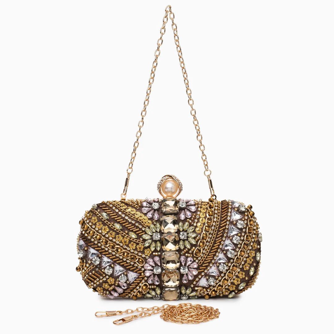 Vioraia (CS) Cynthia Beaded Embroidery Clutch Bag