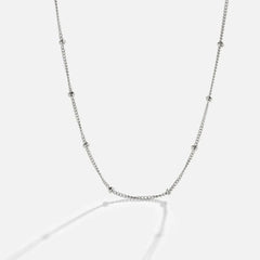 Vioraia Niyah Bead Silver Chain Necklace
