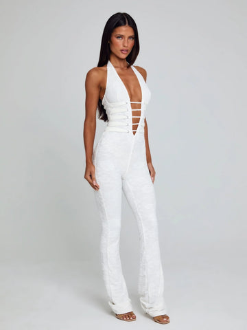 Lucy's SAWYER JUMPSUIT WHITE