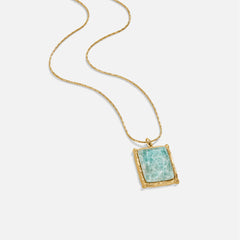 Vioraia Green Amazonite Pendant Necklace
