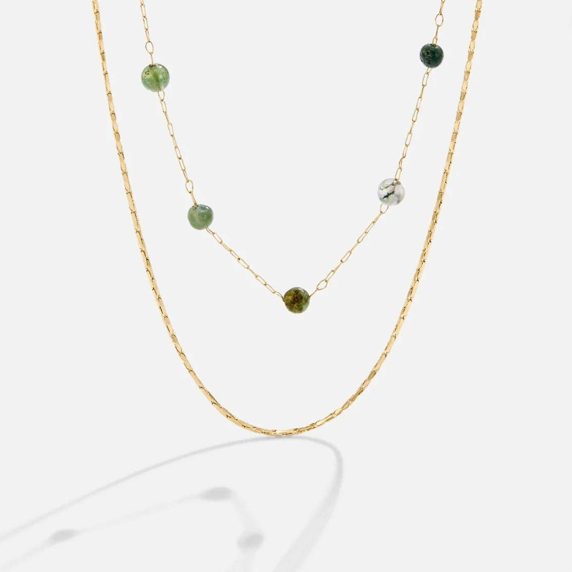Vioraia Layered Alana Gold & Stone Necklace