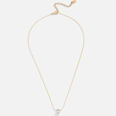Vioraia Dainty Round Crystal Necklace