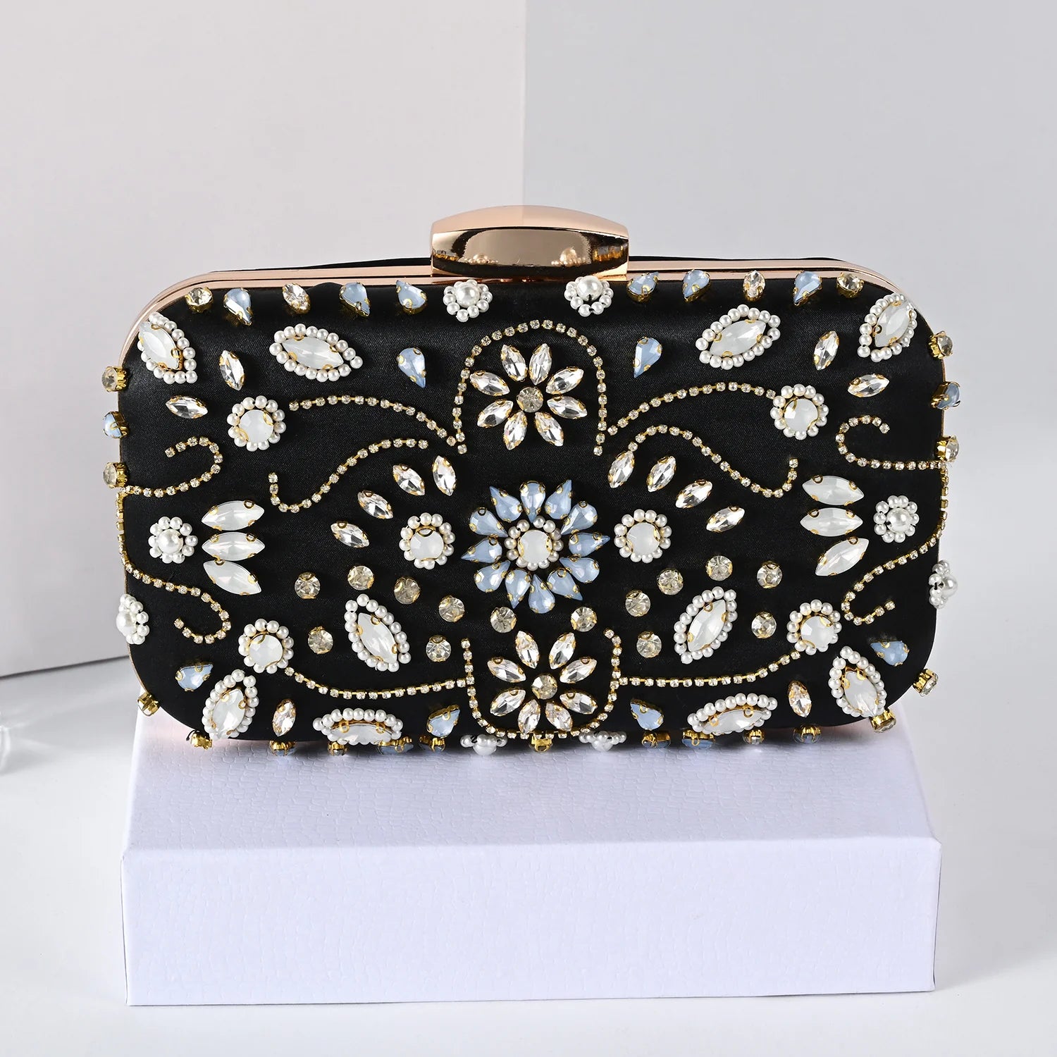 Vioraia Braelyn Bead Embroidered Clutch Bag