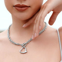 Vioraia Vintage Toggle Clasp Heart Jewelry Set