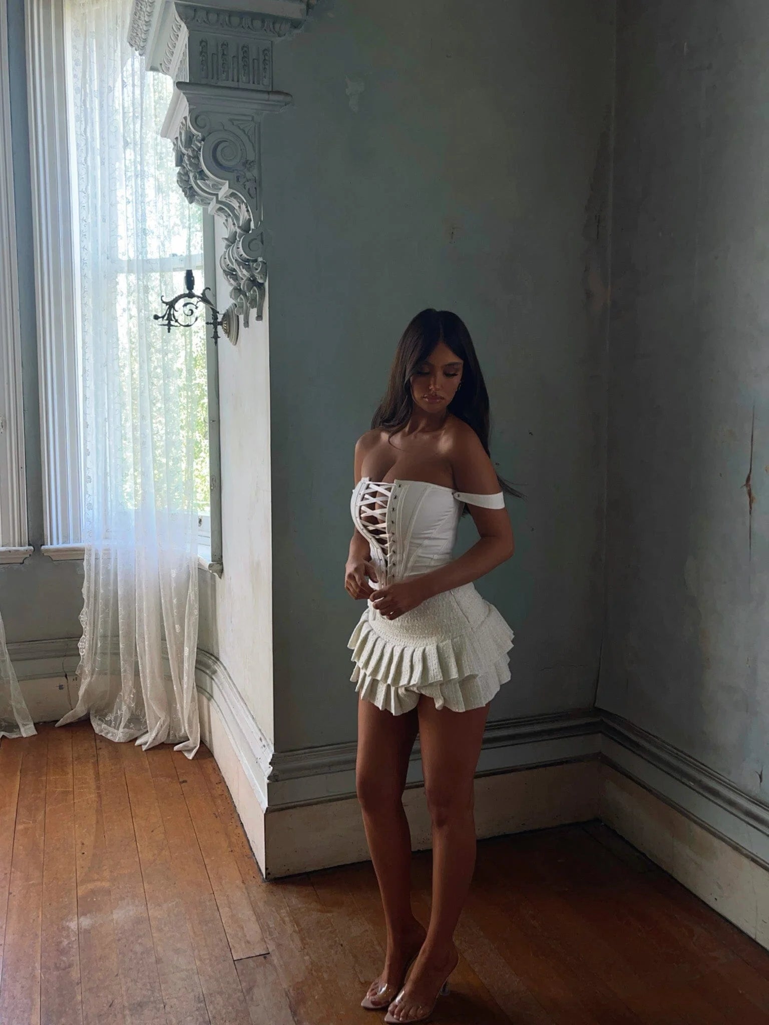 Lucy's MIRELLE CORSET TOP WHITE
