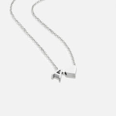 Vioraia Forever Love & Letter Silver Necklace