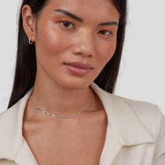 Vioraia Mila Twist Silver Chain Necklace