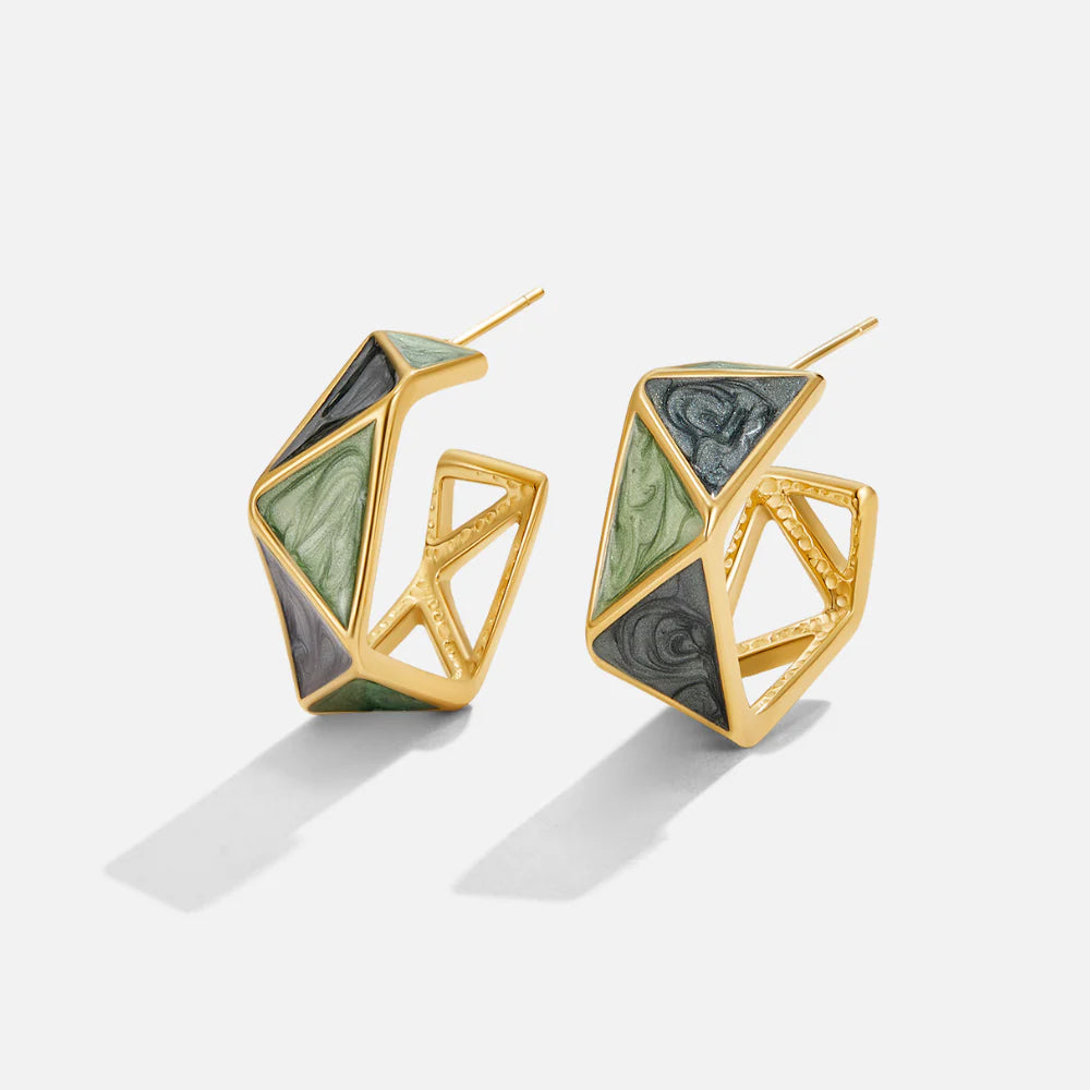 Vioraia Green Atlantis Hoop Earrings