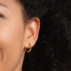 Vioraia Lala Twisted Hoop Earrings