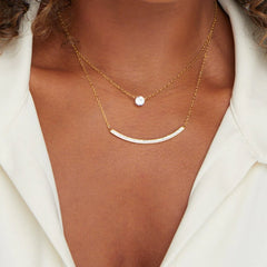 Vioraia Dainty Crystal Layered Necklace