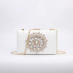 Vioraia Jennifer Diamond Studded Evening Clutch Bag