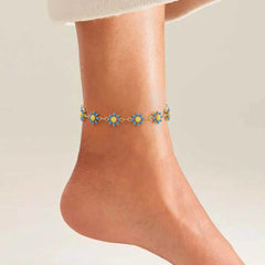 Vioraia Flowers Anklet