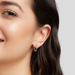 Vioraia Madison Silver Hoop Earrings
