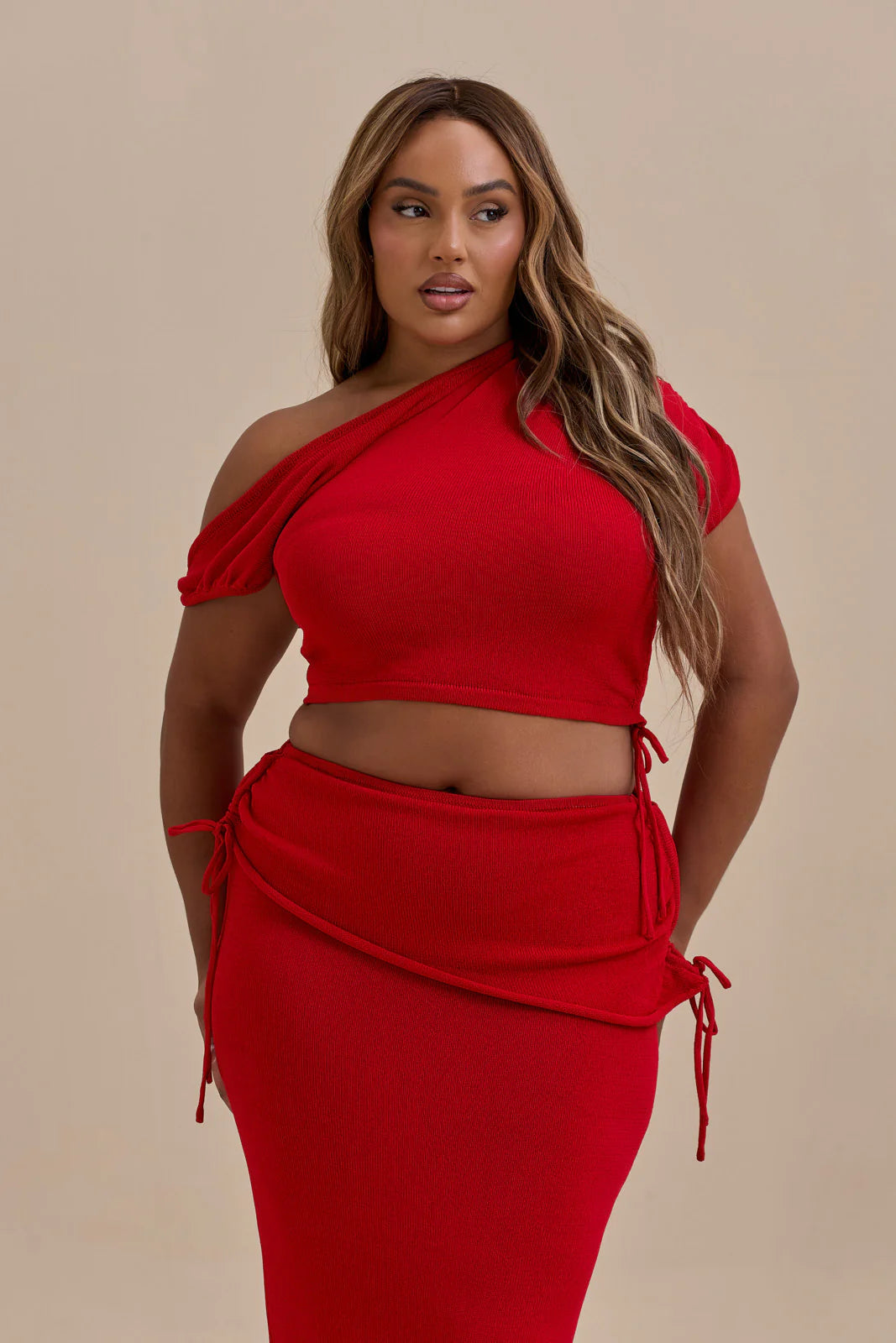 YRIS KNIT CO-ORD | RED