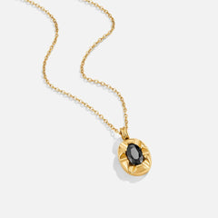 Vioraia Iris Black Crystal Necklace