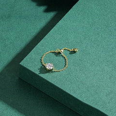 Vioraia Lavish Droplet Chain Ring