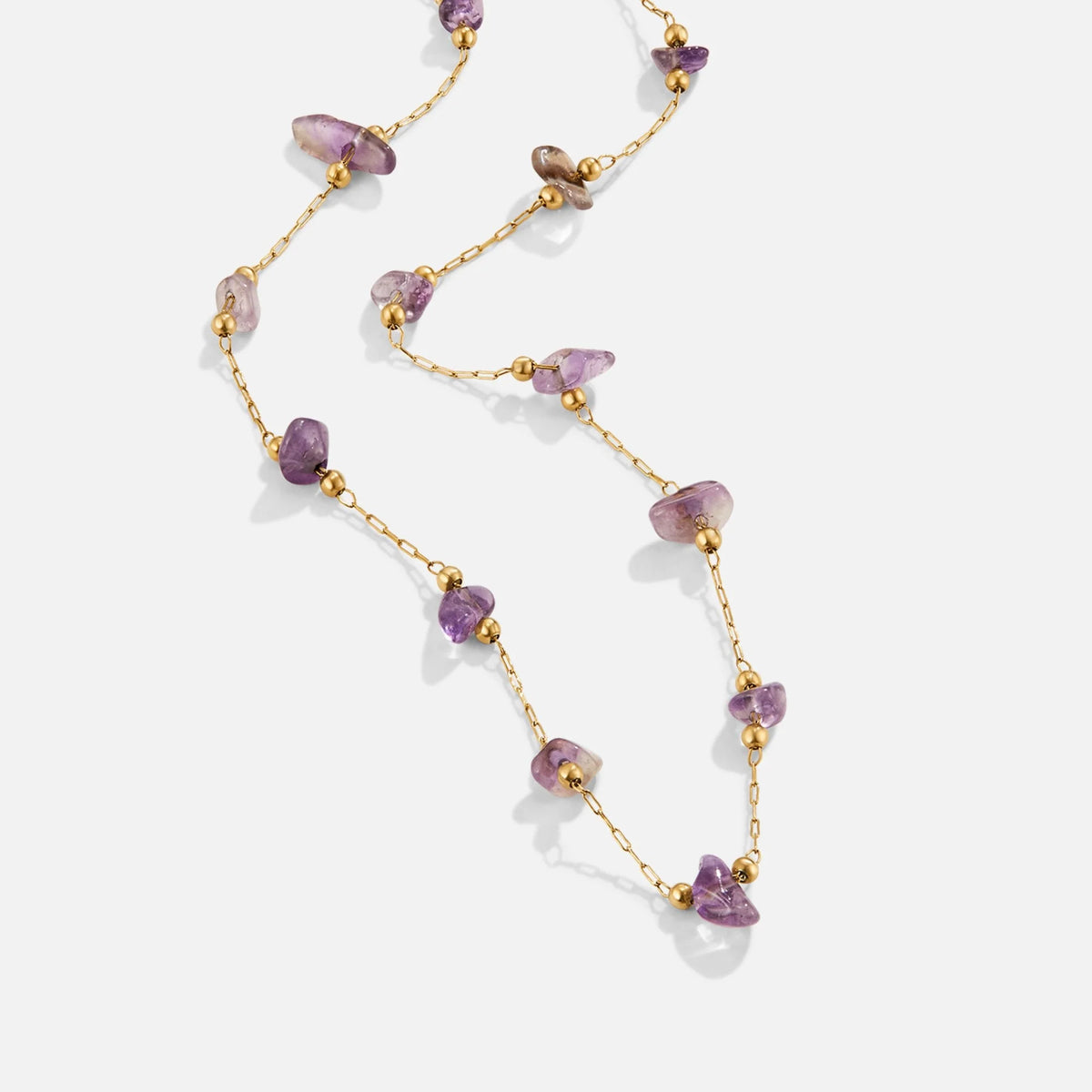 Vioraia Amethyst Crystal Bead Necklace