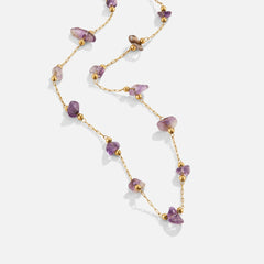 Vioraia Amethyst Crystal Bead Necklace