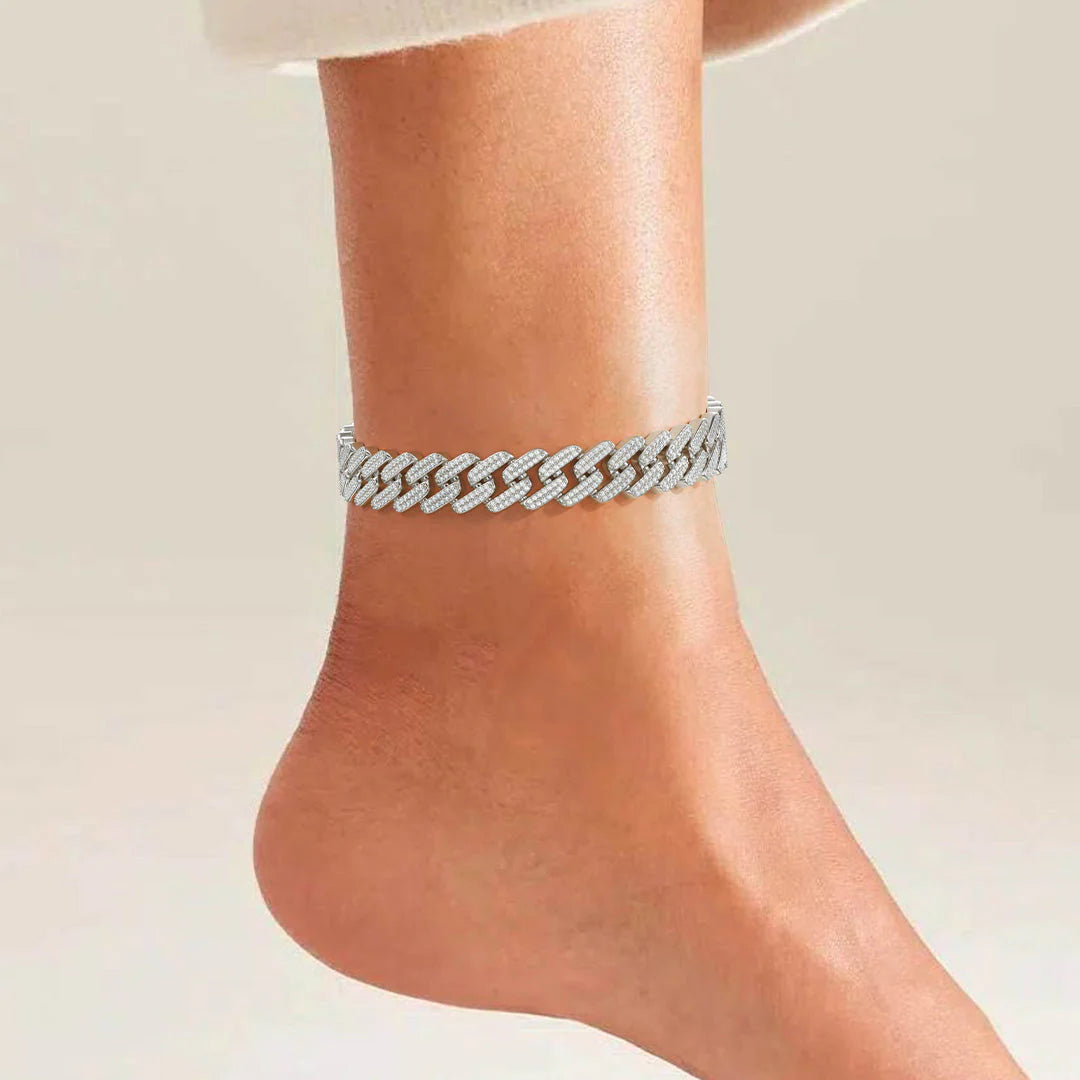 Vioraia Lustrous Cuban Anklet