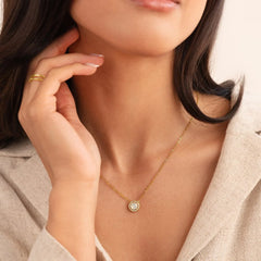 Vioraia Gold Monet Crystal Necklace