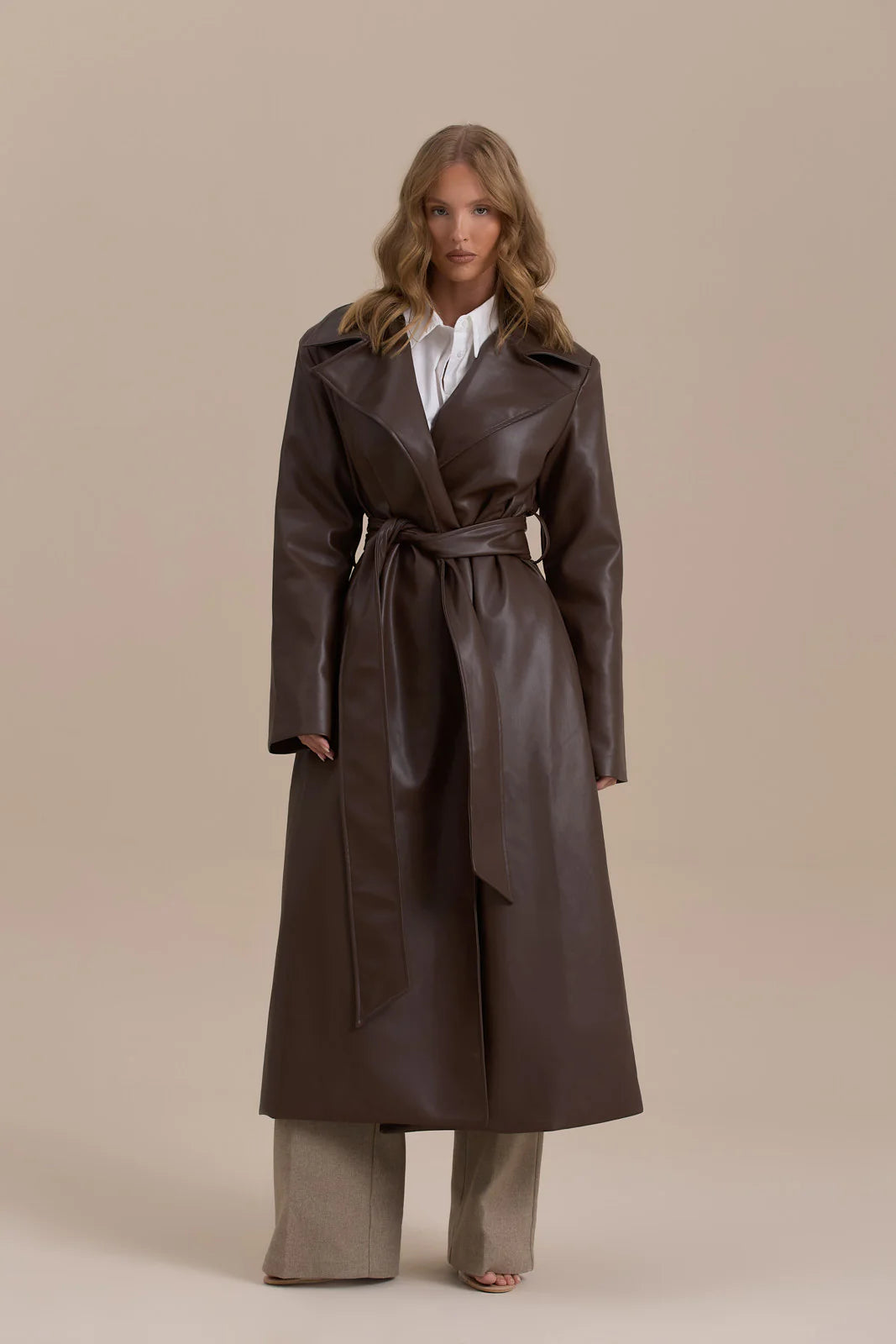 ANUSHKA TRENCH COAT | CHOCOLATE