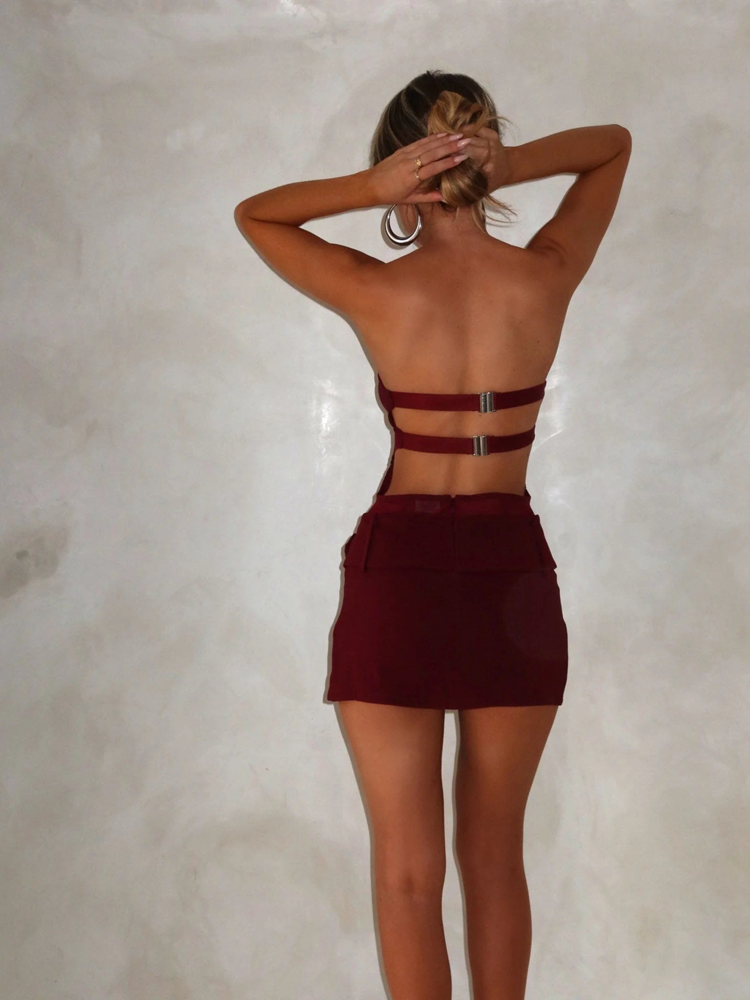 Lucy's BEAU MINI DRESS BURGUNDY