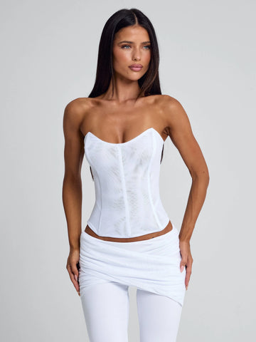 Lucy's LEXARI CORSET TOP WHITE