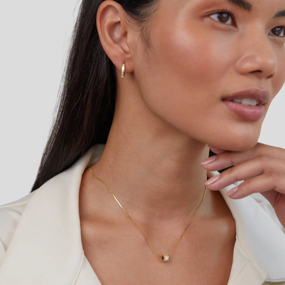 Vioraia Gigi Crystal 18K Gold Necklace