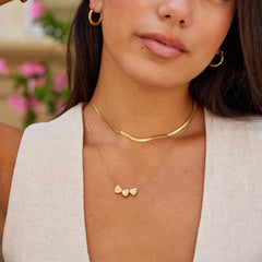 Vioraia Trio Heart Pendant Necklace