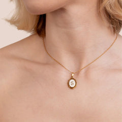 Vioraia Vintage Gold Letter Necklace