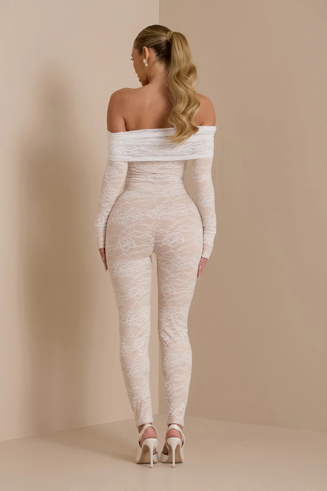 RIRI JUMPSUIT | WHITE LACE - SALE