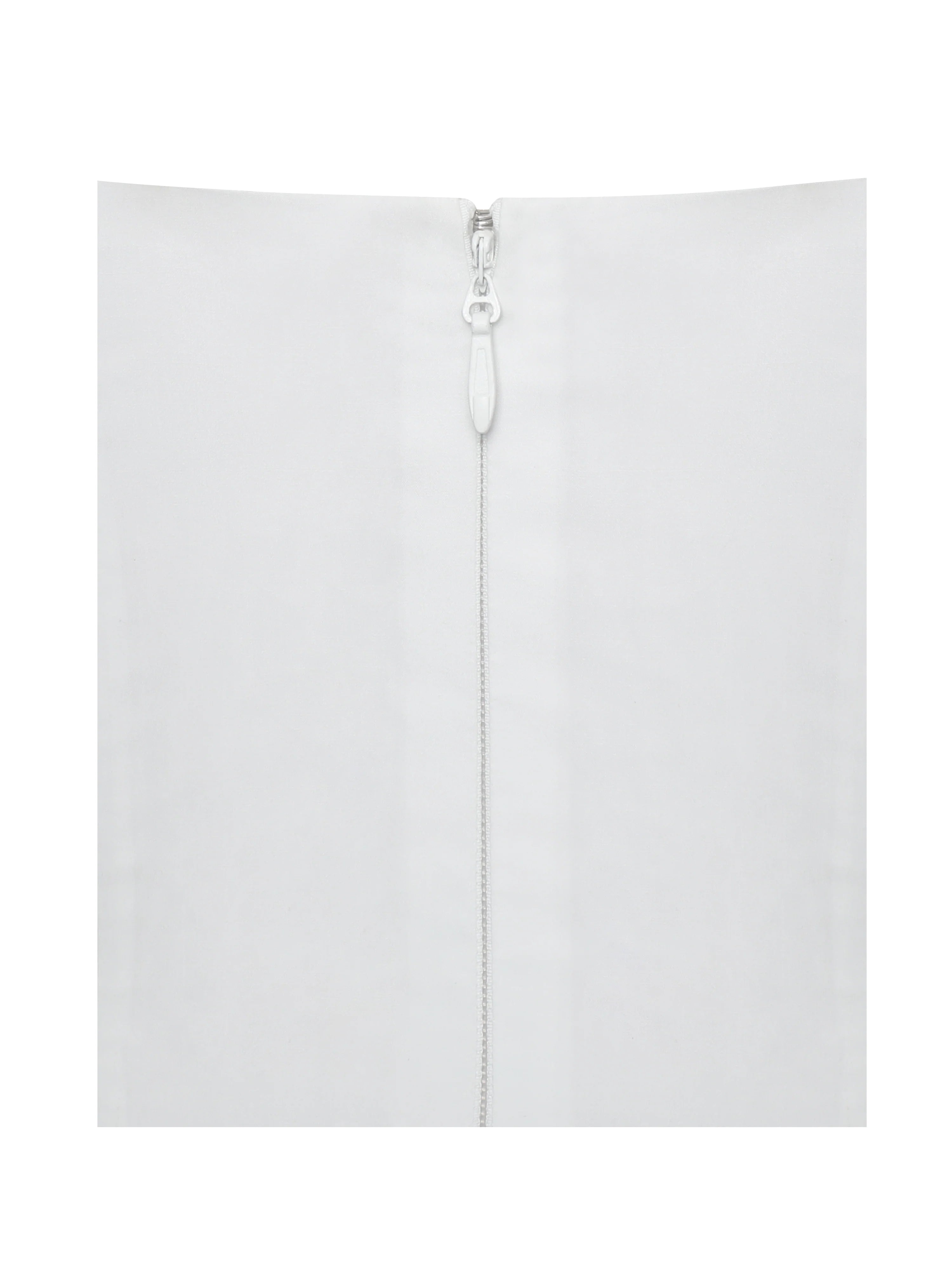 Corinne White Poplin Flared Maxi Dress with Removable Bow