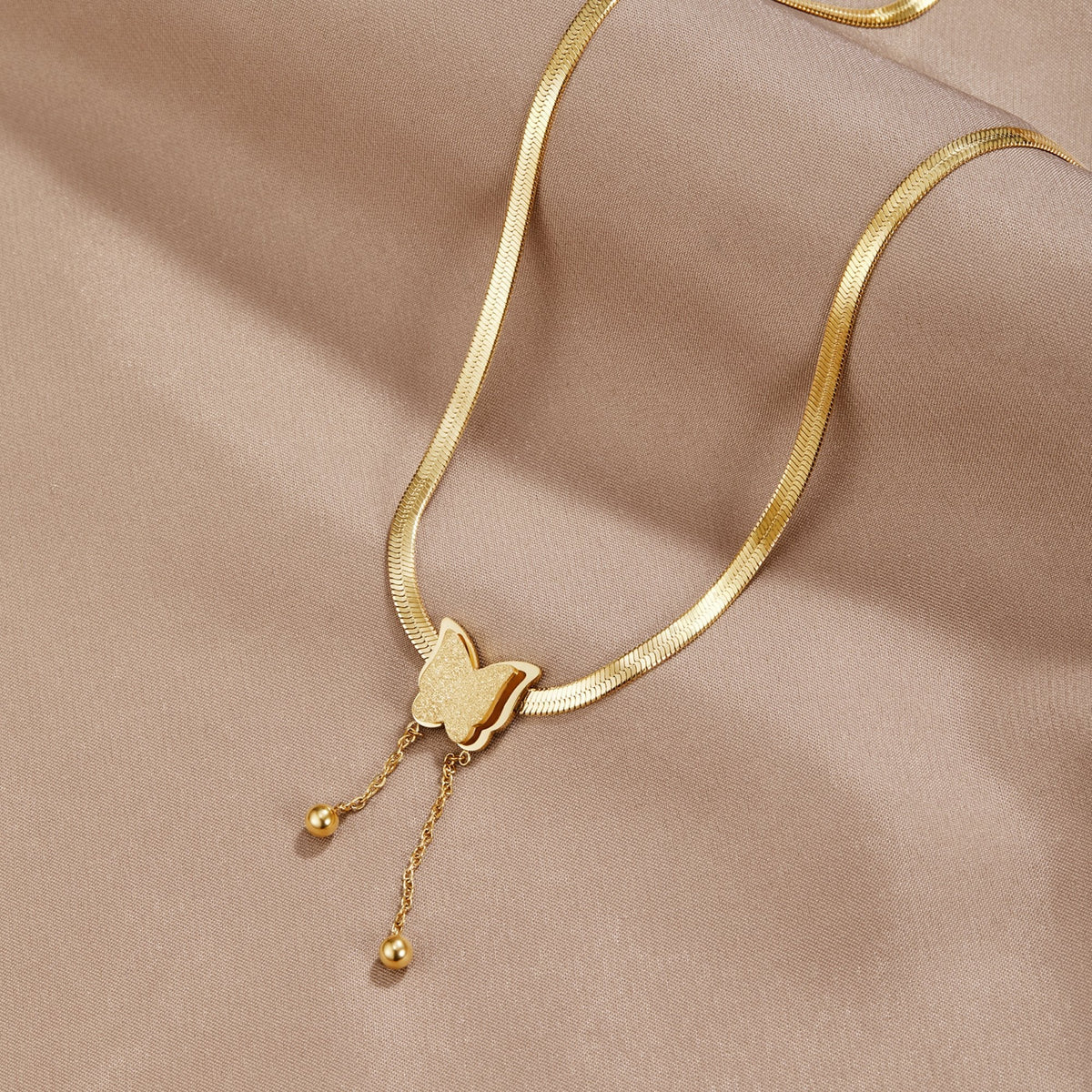 Vioraia Amelie Gold Butterfly Necklace