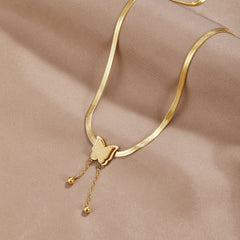 Vioraia Amelie Gold Butterfly Necklace