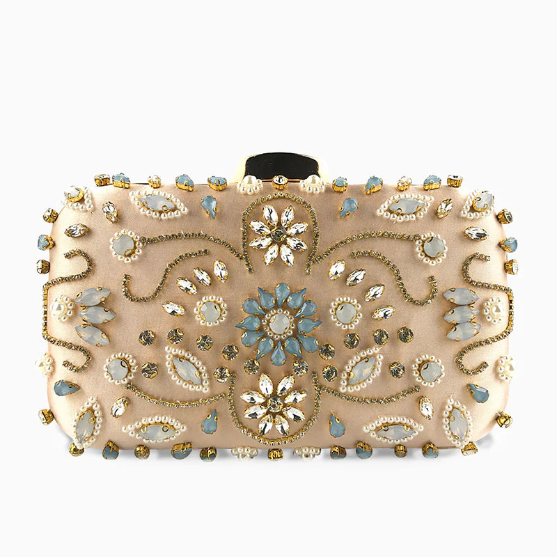Vioraia Braelyn Bead Embroidered Clutch Bag
